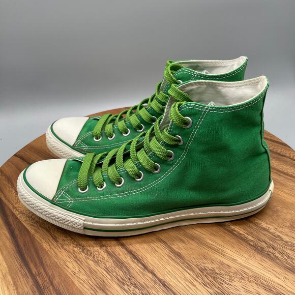 Converse Chuck Taylor All Star Shoes Mens 10 Green Hi Top Canvus Skate Casual - Picture 3 of 8